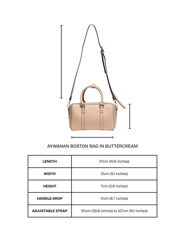 AYWANAN BOSTON BAG IN BUTTERCREAM